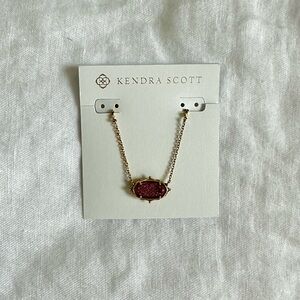 Never worn Kendra Scott Purple Drusy Elisa Necklace